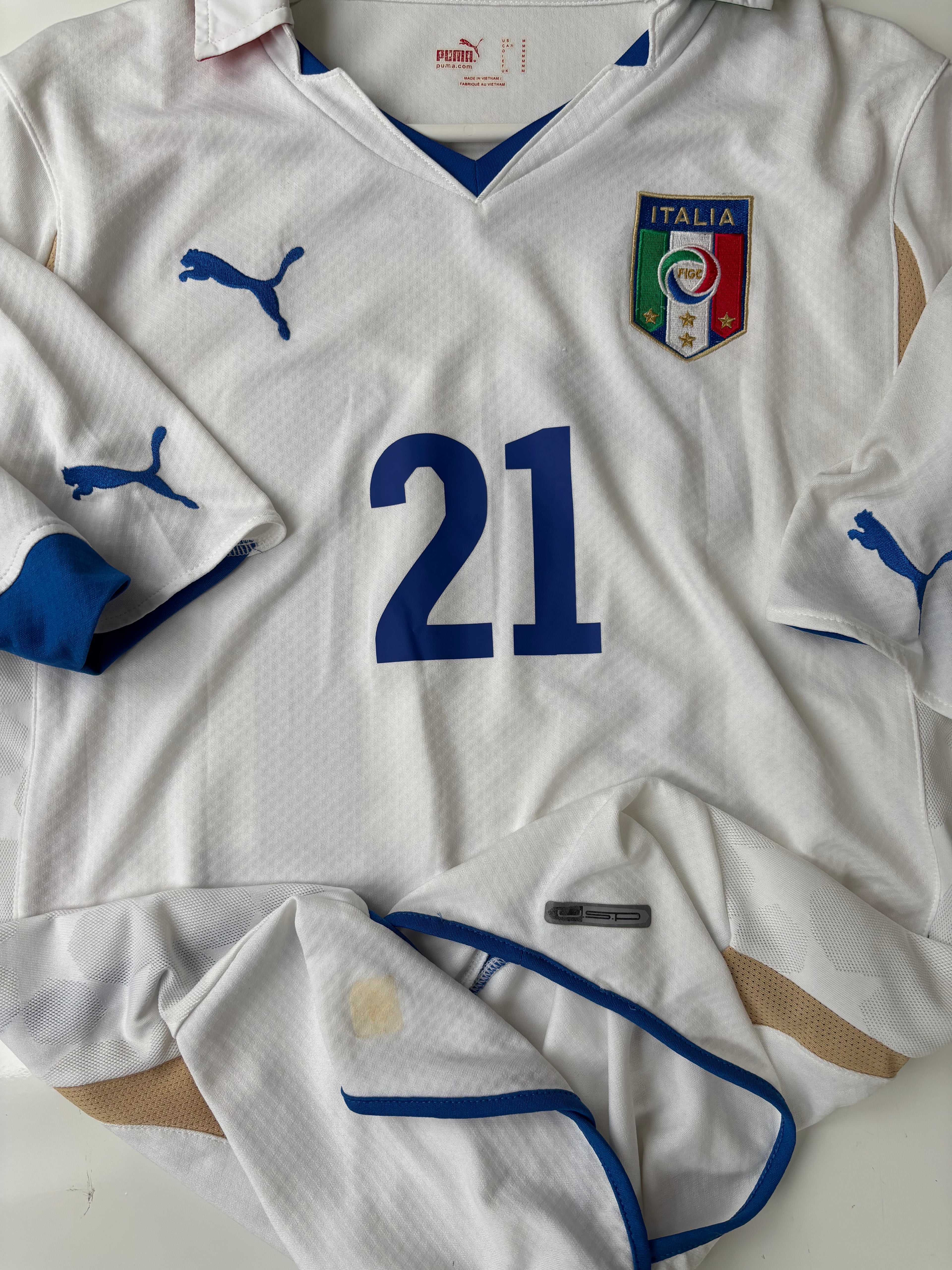 Pirlo Italien 2010 Fodboldtrøje - Original Vintage VM - Str. M