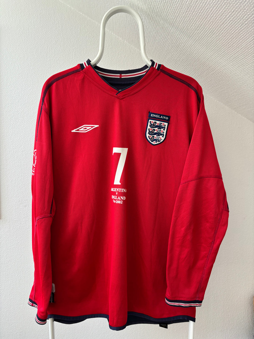 Beckham England 2002 FIFA World Cup – Original Vintage Fanversion - Str. M/L