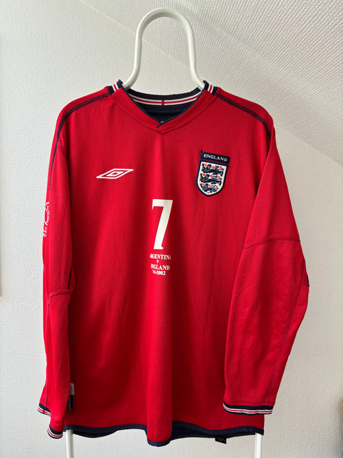 Beckham England 2002 FIFA World Cup – Original Vintage Fanversion - Str. M/L