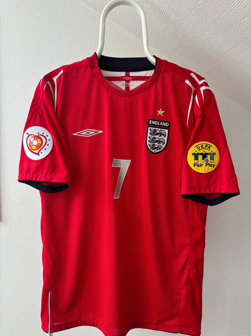 Beckham England 2004/06 Fodboldtrøje – Original Vintage Fanversion - Str. M