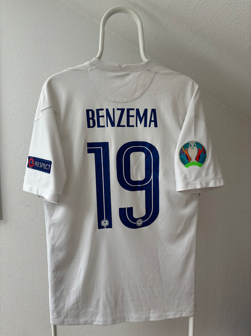 Karim Benzema France 2021 original vintage football jersey back view