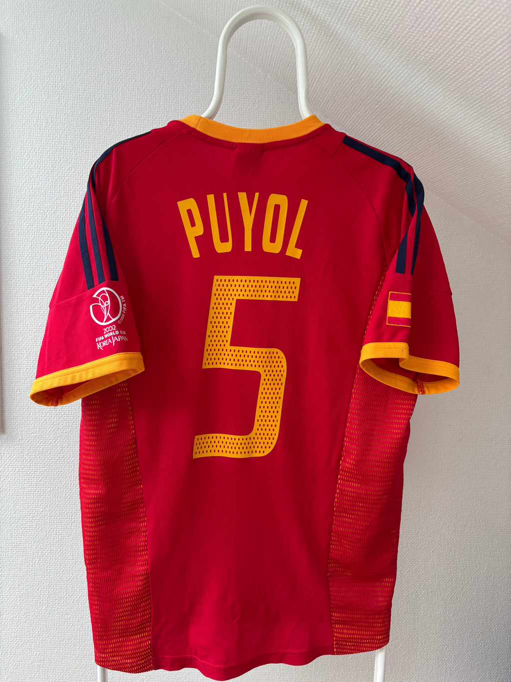 Puyol Spanje 2002 Voetbalshirt - Origineel Vintage WK Maat M