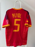 Puyol Spanje 2002 Voetbalshirt - Origineel Vintage WK Maat M