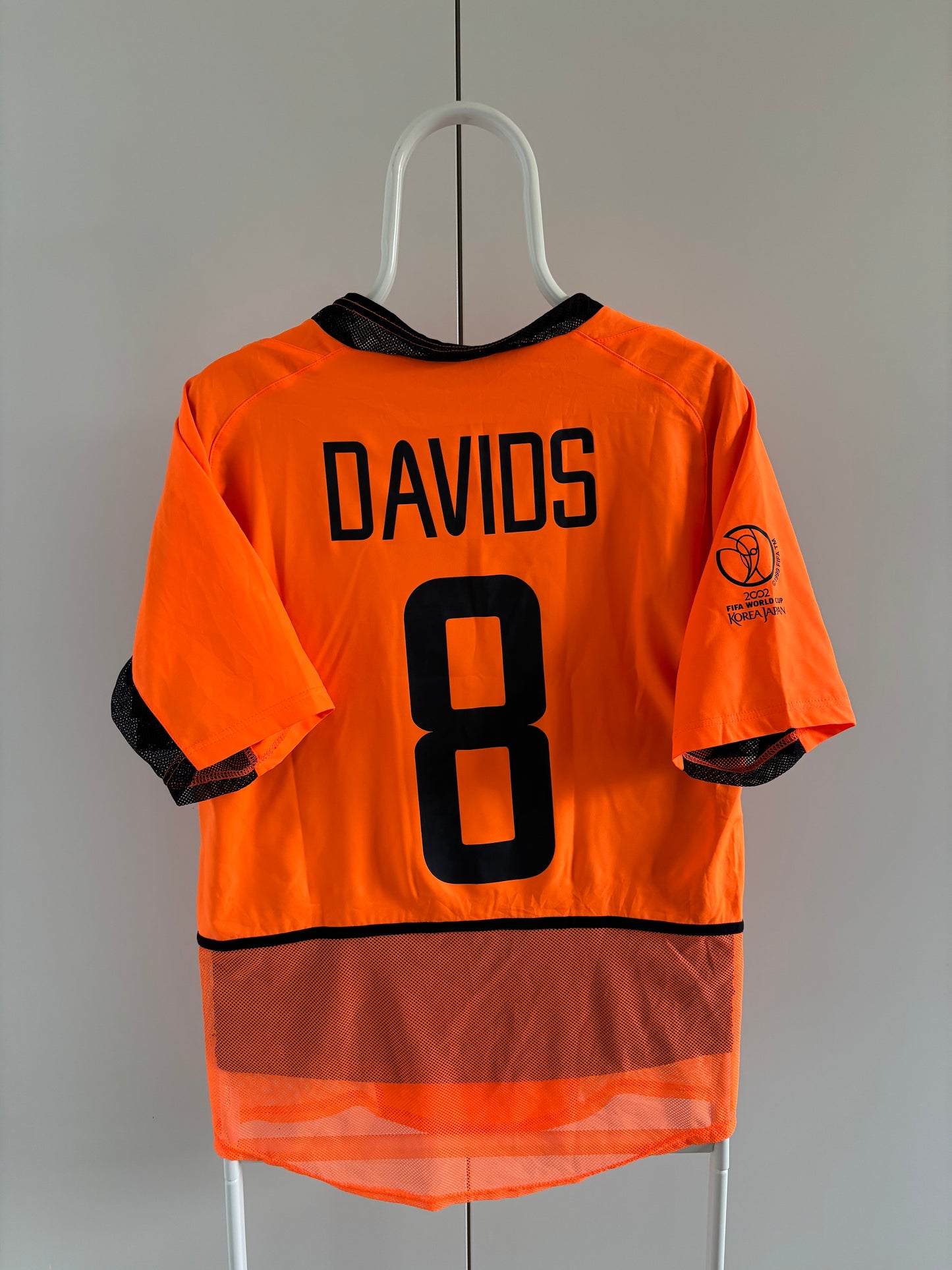 Edgar Davids Netherlands 2002 World Cup original vintage football jersey back view